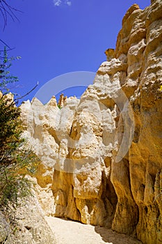 Ille sur tet park Les Orgues in france limestone nature french chimneys stone natural formation