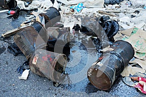 Illegal dumping of hazardous waste