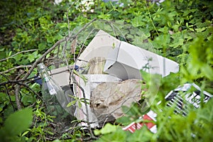 Illegal dumping in nature