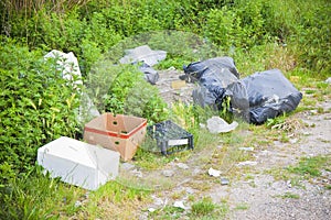 Illegal dumping in the nature