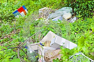 Illegal dumping - Various objects abandoned in nature