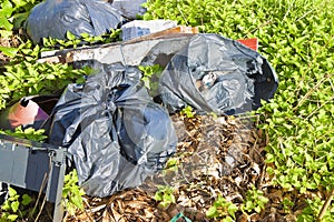 Illegal dumping - Various objects abandoned in nature