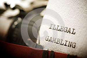 Illegal gambling text