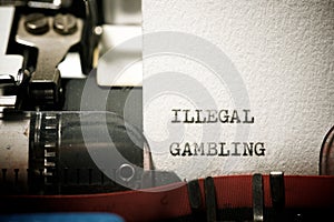 Illegal gambling text