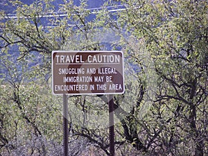 Illegal Immigration Road Sign