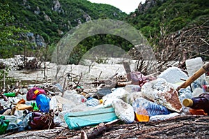 Illegal landfill near River
