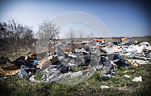 Illegal landfill outskirts of town.