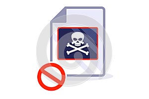 illegal pirate paper document. pirated content.