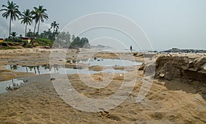 Illegal sand mining causing environmental damage at African beach