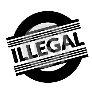 Illegal stamp on white