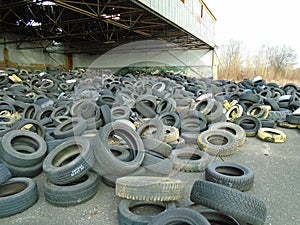 Illegal tire waste