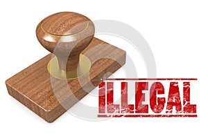 Illegal wooded seal stamp