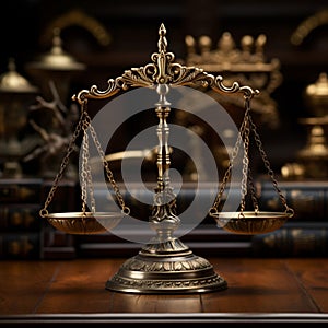 Illegitimate influence hand tips justice scales, symbolizing unfair advantage in legal matters