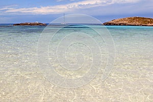 Illetes beach islands Formentera Balearic island photo
