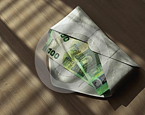 Illicit Euro Banknotes In Envelope
