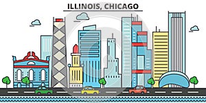 Illinois, Chicago.City skyline
