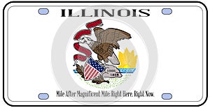 Illinois Flag License Plate