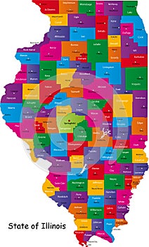 Illinois map photo