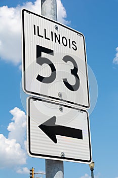 Illinois Route 53 sign