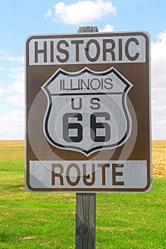 Illinois Route 66 sign