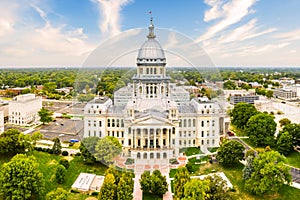 Illinois State Capitol, in Springfield on a sunny afternoon. photo