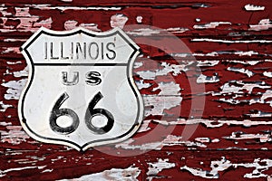 Illinois US 66 route sign