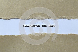 illuminate the path on white paper