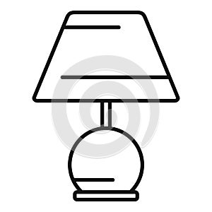 Illuminate torcher icon outline vector. Led floor texture