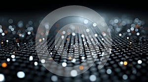 Illuminated Ai Technology Data Points, Abstract digital background with binary code and circuit board patterns