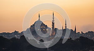 Illuminated Ayia Sofia in the evening