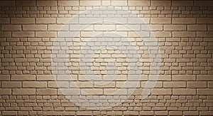 Illuminated Brick Wall Texture with Spotlight Effect