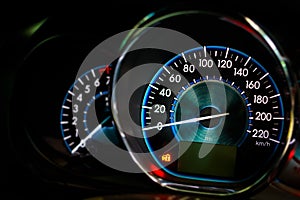Illuminated car dashboard