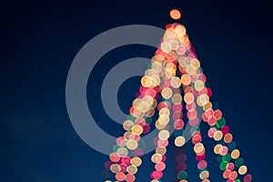 Illuminated Christmas Tree made of lights photo