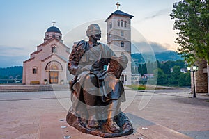 Illuminated church of Saint Tzar Lazarus in Andricgrad, Visegrad