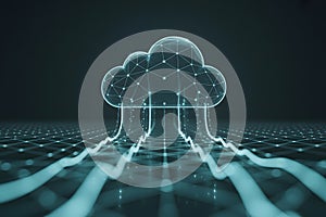 Illuminated cloud network connected to digital grid