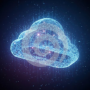 Illuminated cloud network in digital space