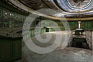 Illuminated control room of a power plant