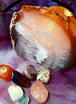 Illuminated Crystal Quartz Agate Geode photo