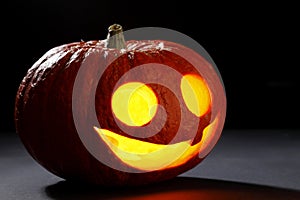 Illuminated cute halloween pumpkin