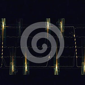 Illuminated Digital Waveform Patterns