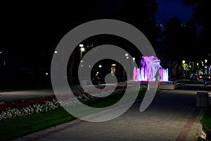 Illuminated fountain