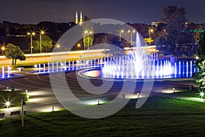 The illuminated fountain