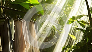 Illuminated Garments in a Tropical Greenhouse