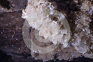 Illuminated gypsum crystals