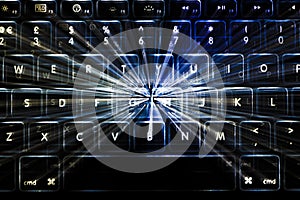 Illuminated Keyboard with Light Trails