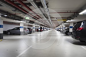 Illuminated parking garage