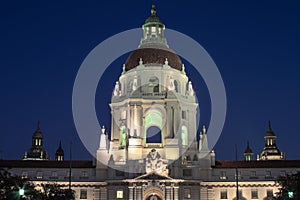 Illuminated Pasadena City Hall Dome