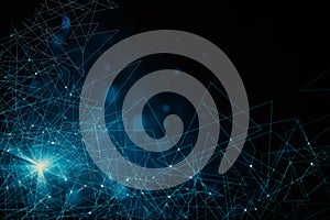 Illuminated polygonal backdrop