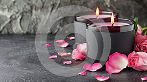 Illuminated Serenity: A Duett of Candles on a Table photo