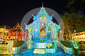 Illuminated Silver Temple, Chiang Mai, Thailand